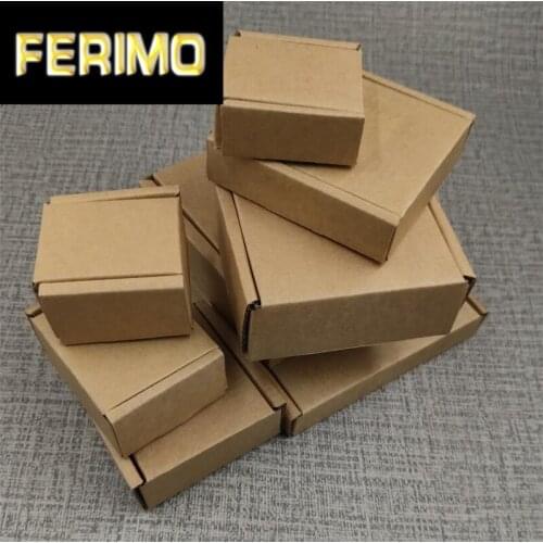 50pcs Large Kraft Paper Box Brown Cardboard Jewelry Packaging Box For Shipping Corrugated Box Thickened Paper Postal Box 17Sizes