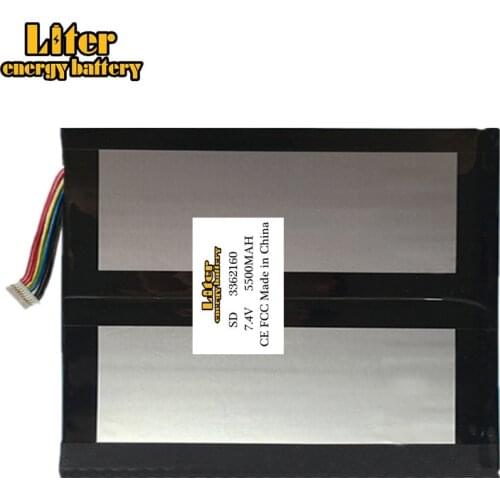 7.4V 5500mAh 3362160 Liter energy battery Notebook Tablet Replacement Battery For Teclast X2 Pro X2Pro 10 Wires Plug Lines