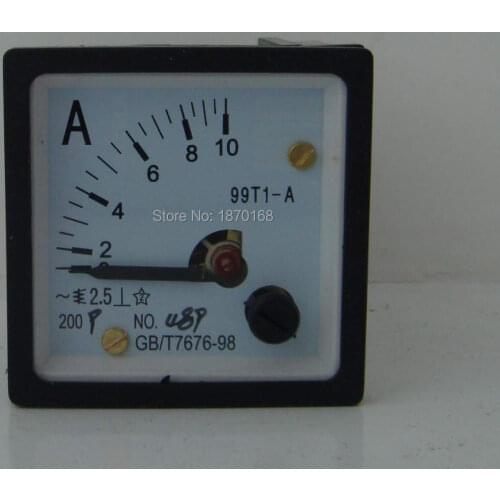 99T1 AC 0-10A 10A Analog Ammeter Panel AMP Current Meter Gauge 99T1 Amperemeter
