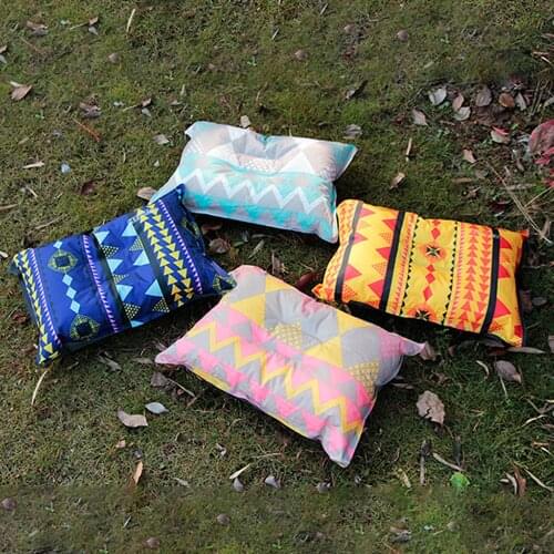 New outdoor camping pillows automatic inflatable pillows leisure pillows car pillows color pillows ethnic style pillows 45x30cm