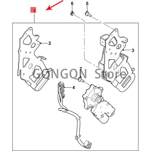 CAR motor and fixed bracket 2014 -2021 Jag ua rf-t ype motor and fixing bracket smaller engine cover