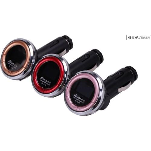 Car cigarette lighter type plug tf memory card U disk Support the power and memory OLED Folder player Free Shipping M8