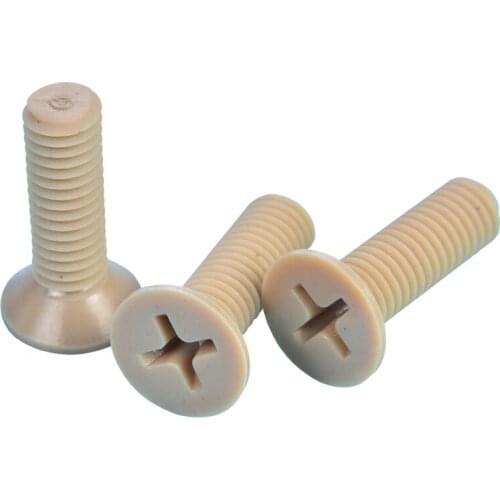 2pcs M2 M2.5 M2.6 PEEK Phillips countersunk screw cross flat high temperature corrosion resistance high strength bolt 4mm-10mm L