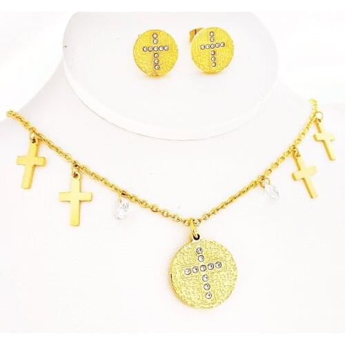 Stainless Steel Fashion Simple Cross Long Chain Pendant Necklace Fashion Sweater Chain Necklace Jewelry For Women Accessories