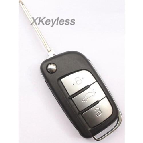 For JAC Refine T5 T6 S3 S5 fob flip remote key control transmitter 433mhz with ID46 chip