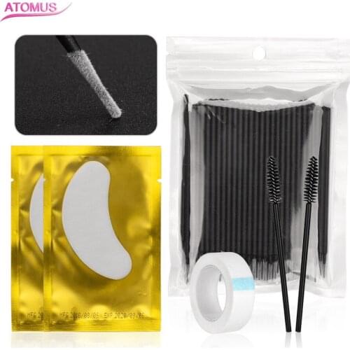 Professional Wispy Lashes Extension Microbrush Accessories Fake Eye Lashes Grafting Eyelash Set False Eyelash Board Under Pads