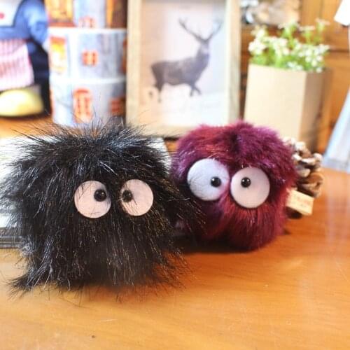 Miyazaki Hayao Tonari No Totoro Neighbor Totoro Dust Soot Plush Toy keyring Clip Pendant 10cm