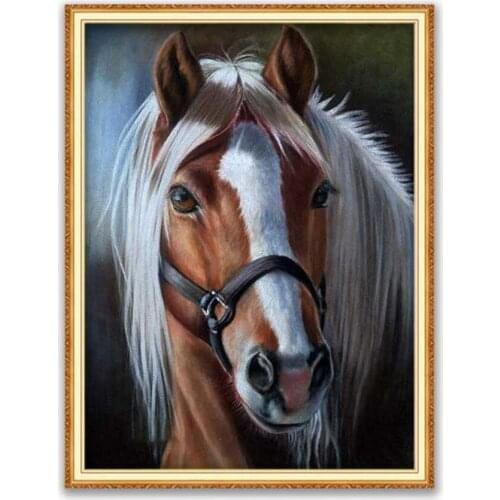 Animal Horse DIY Embroidery Cross Stitch 11CT Kits Needlework Craft Set Cotton Thread Printed Canvas Home Decoration Hot Sell