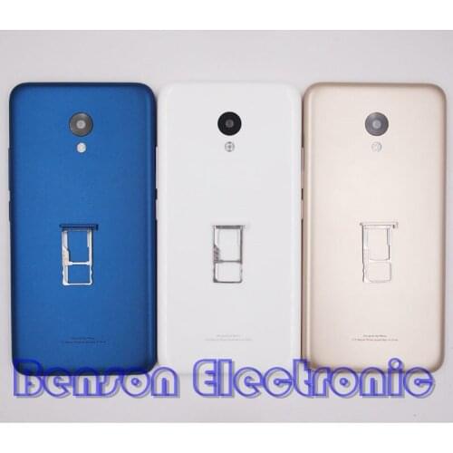 BaanSam New Battery Back Cover SIM Card Tray For MEIZU M5 5.2 Inch Housing Case With Antenna+Power Volume Buttons