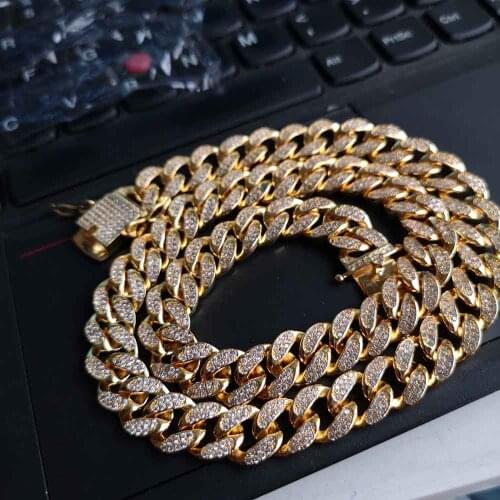 New Men Women Hip Hop MIAMI CUBAN LINK Coolest Chain Necklaces Copper Casting Micro Fully CZ Clasp ICED OUT Bling Jewelry
