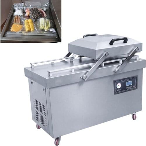Fully Automatic Vacuum Machine Vegetables And Fruits Seafood Grains Beans Wet Dry Packaging Equipment Commercial Sealer 1000W