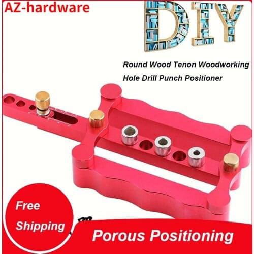 Punch Positioner Woodworking Vertical three - in - one Log Mortise/Wooden pin/ Round Hole Drill Punch Positioner