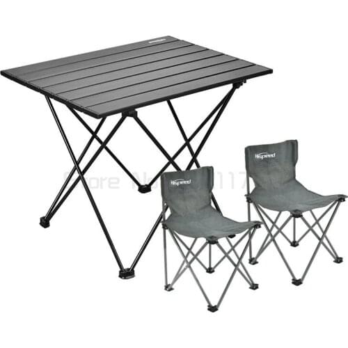 Aluminum alloy outdoor folding table portable camping picnic table outdoor barbecue table and chair