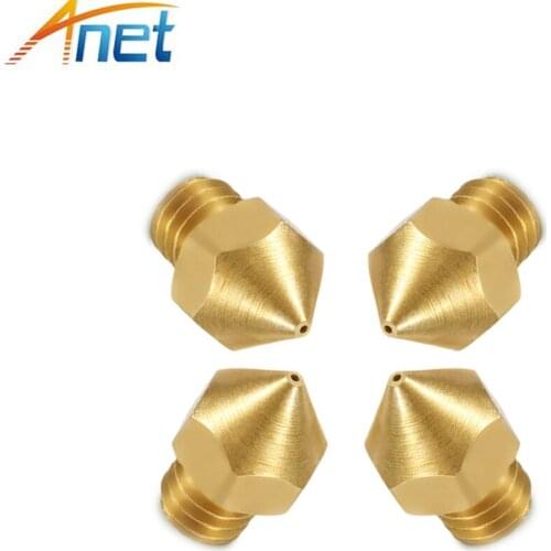 20pcs/lot Anet 3D Printer Nozzle Pint Head Part Mixed Sizes 0.2mm/0.3mm/0.4mm/0.5mm 0.6mm For MK8 3D Printer 1.75MM Filament