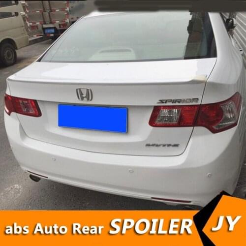 For HONDA Spirior acura TSX Spoiler 2008-2013 acura High Quality ABS Material Car Rear Wing Primer Color Rear Spoiler