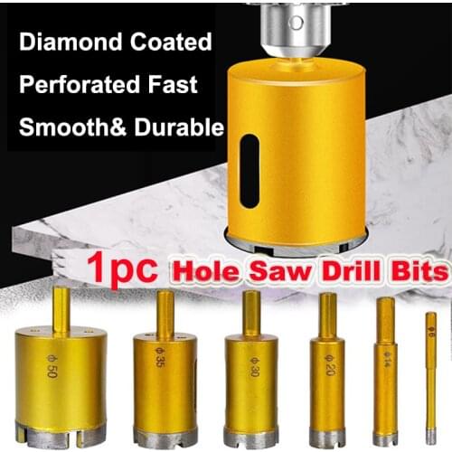 Diamond Coated Drill Bit 6-50mm Core Hole Saw Marble Tile Glass Ceramic Hole Saw Cutter Drilling Bits