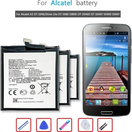 TLP024C1/TLP024CJ 2400mAh Li-ion Battery For Alcatel A3 OT-5046/Shine Lite OT-5080 5080X OT-5046D OT-5046Y 5046D 5046Y Bateria