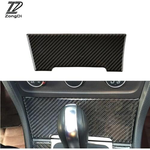 ZD Central Console AC Carbon Fiber Trim Stickers For Volkswagen VW Golf 7 GTI GTE GTD MK7 2013-2017 LHD Car-styling Accessories