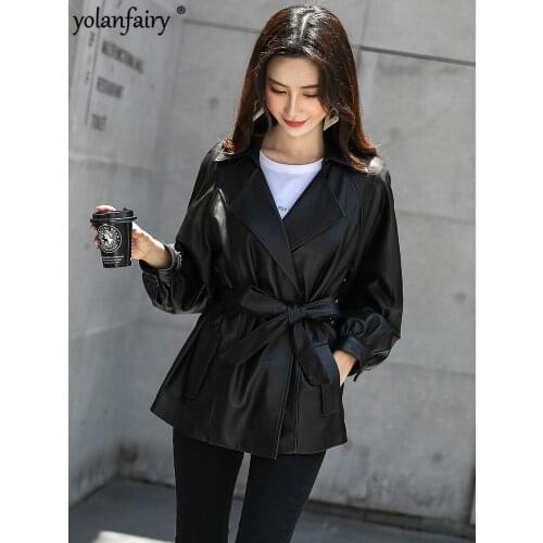 Real Genuine Leather Jacket Women Clothes 2020 Korean Sheepskin Coat Fashion Windbreaker Spring Chaqueta Mujer Z91909 KJ4312