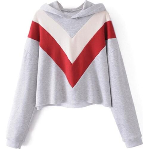 Bella Philosophy 2018 Autumn Winter Sweatshirt Women Fashion Patchwork Hoodie Famale Casual Long Sleeve Hooded Pullovers Top