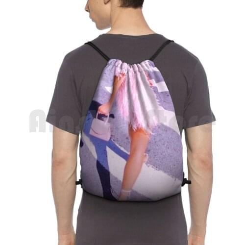 Drama Queen Backpack Drawstring Bags Gym Bag Waterproof Drama Queen Fashion Cute Pink Tumblr Funny Trendy Cool Blue Girls