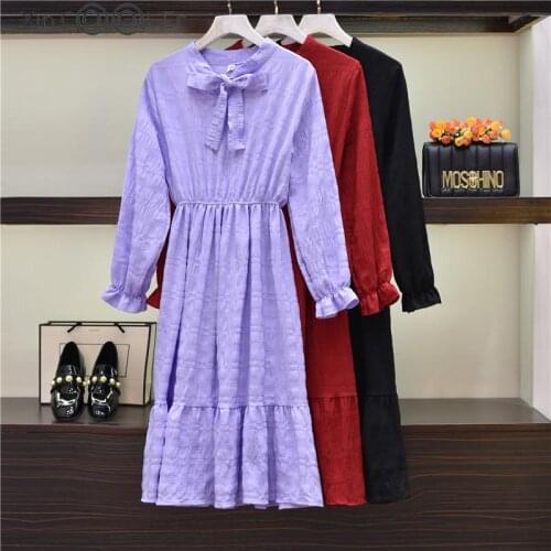 2021 Fashion Spring Autumn Women Work Wear Dress Retro Collar Casual Slim Dresses Floral Printing Chiffon Sexy