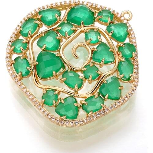 ZHUKOU 40x41mm Super quality crystal irregular pendant for fashion handmade DIY necklace earring jewelry accessories model:VD504