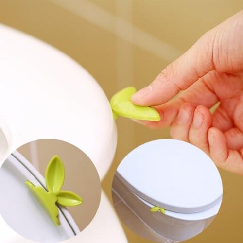 2pcs Toilet Seat Cover Lifter Clamshell Handle Household Toilet Accessories Simple Anti-dirty Paste Uncover bathroom accessories