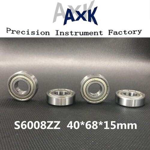 2021 Sale Free Shipping S6008zz Abec-3 (2pcs) Stainless Steel Ball Bearing 40x68x15mm 6008zz/ss S6008z Roulement A Bille Rulman