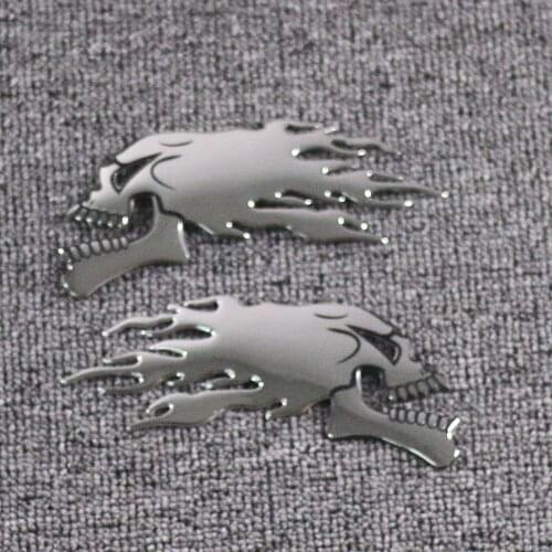 3D GHOST SKULL Emblem Motorcycle Car Sticker Helmet Stickers Decals For Harley Triumph Suzuki Yamaha Kawasaki Honda Indian