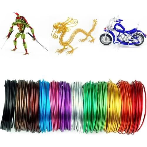 5 Meters Anodized Round Aluminum Wire Painted Aluminium Metal Wire For DIY Jewelry Findings Craft Making Wire 1mm/1.5mm/2mm