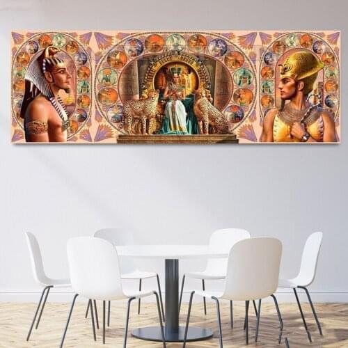 Diy diamond painting Ancient Egypt women tiger leopard diamond embroidery full square round diamond mosaic rhinestone painting