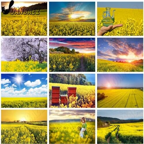 Nordic Rape Flower Field Diamond Painting 5D Diy Wall Art Yellow Sky Diamond Embroidery Inlaid Home Room Decoration Accessories