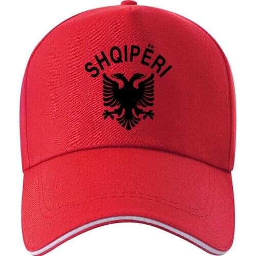 Albania Eagle Men Women Outdoor Baseball Cap Free Custom Name Printed Photos Sun Hat Adjustable Trucker Hat Travel Cap
