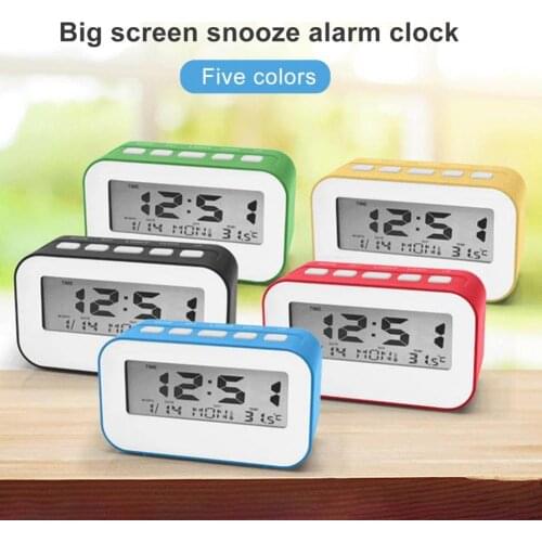 Large Screen Birthday Reminder Snooze Backlight Calendar Temperature Alarm Clock
