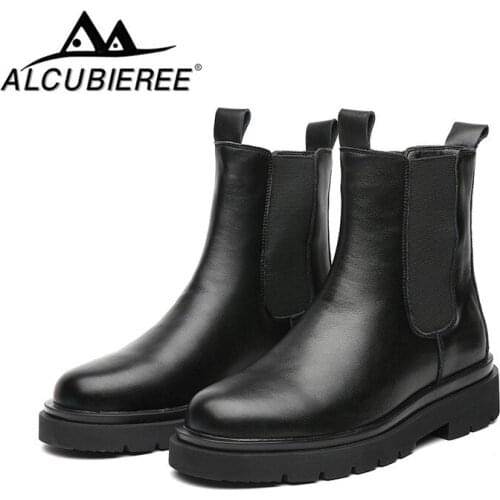 Men Shoes Vintage Classic Male Quality Leather Ankle Boots Autumn Winter Genuine Leather Chelsea Boots For Men Zapatos Hombre