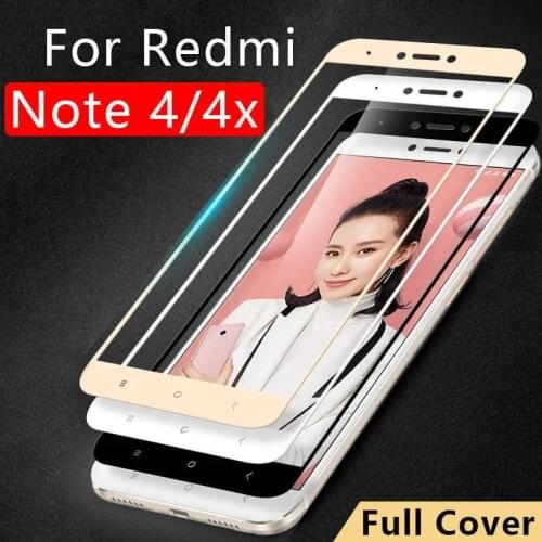 Case On Ksiomi Redmi Note 4 4x X Full Cover Tempered Glass For Xiaomi Redme Remi Not Note4 Note4x X4 Global protective Film Glas