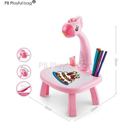 TOp diyEducational intelligent childrens projection drawing board learning drawing board table cartoon giraffe drawing toy ud30