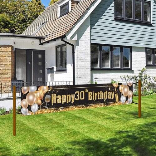 FENGRISE 30 40 50 60 Happy Birthday Banner 30th Birthday Party Decoration Adult 40th 50th 60th Anniversary Party Supplies