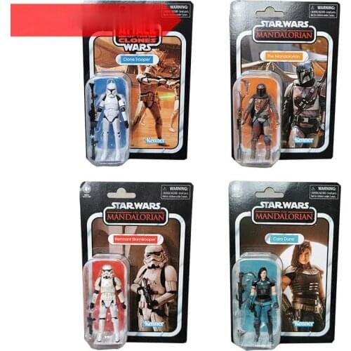 3.75 Inch Hasbro Star Wars Action Figures Toys The Mandalorian Remnant Stormtrooper Dolls Robot Model Collection for Kids Gift