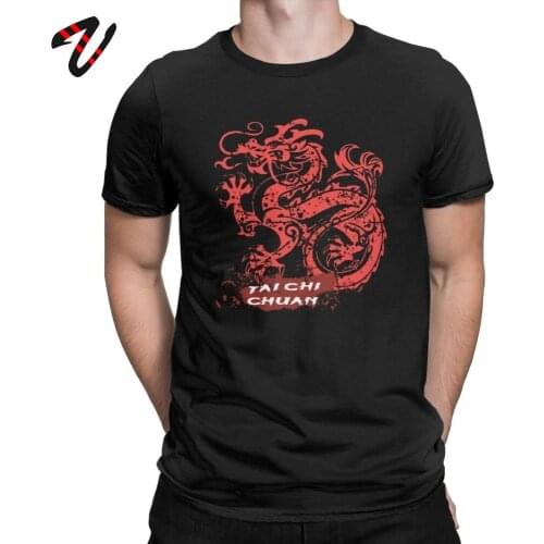 Chinese Style Tshirt Men T-Shirt Tai Chi Chuan Funny Premium Cotton Tees Short Sleeve T Shirts Latest Design Tops Best Gift Idea