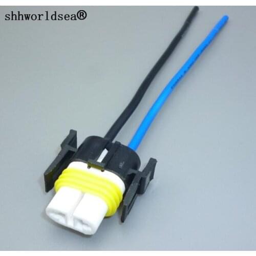 Shhworldsea H8 H11 Wiring Harness Socket Female Car Auto Wire Connector Cable Plug For HID Xenon Headlight Fog Light Lamp Bulb
