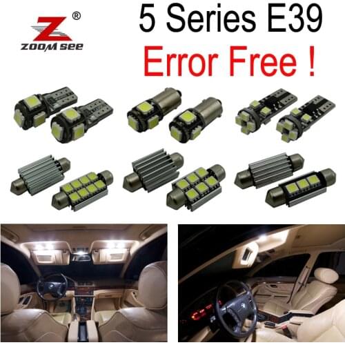 19pcs LED bulb Interior Light Kit for BMW E39 5 series Sedan Saloon 520i 535i 525i 528i 530i 540i M5 (1996-2003)