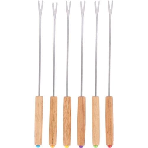 Stainless Steel Chocolate Fork Hot Pot Forks Cheese Fruit Dessert Fork Fondue Melting Skewer Kitchen Tools