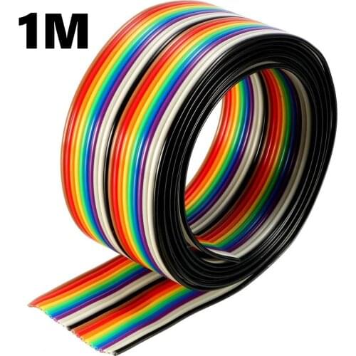 Ribbon Cable 20P Rainbow IDC Wire 1.27mm Pitch 1 Meter