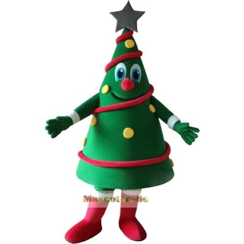 Hot Sales Green Christmas Tree Mascot Costume Christmas Carnival performance apparel Free Shipping