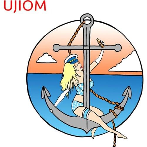 UJIOM Wall Stickers Pinup Girl T Shirt Wallpaper Decoration Bedroom Waterproof Sticker Accessories Room Home Decor PVC Decals