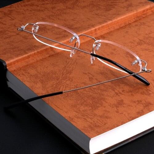 Women Men Metal Rimless Reading Glasses Eyeglasses Readers +1 +2 +3 +4