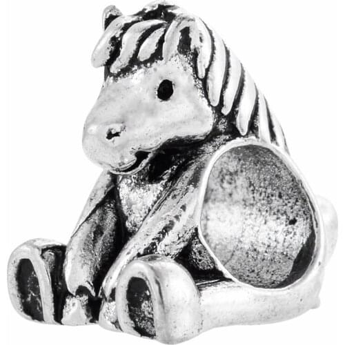 Wholesale Cartoon Pretty Hot Sale Charms Cute Trendy Charm Beads Gift Bead Jewelry Kralen Horse Shaped Fit Womens DIY Bracelets