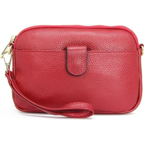 Genuine Leather Cross Body Bag Women Casual Shell Cow Leather Womans Handbag Girl Ladies Solid Shoulder Messenger Bags Clutch